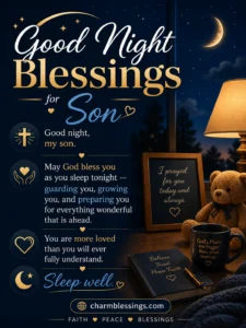 Good Night Blessings for Son image by charmblessings