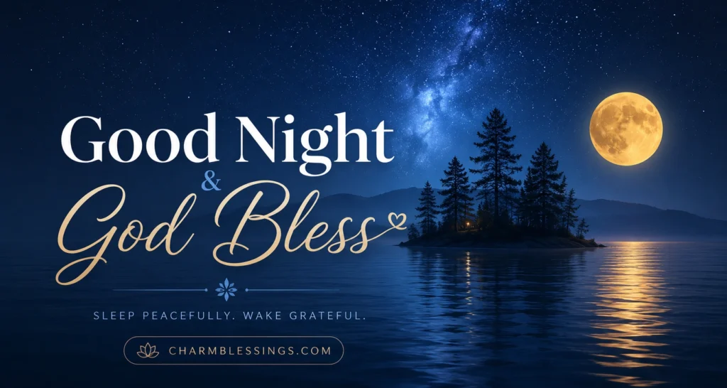 Good Night God Bless image charmblessings