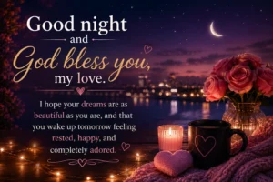 Good night and God bless you my love image charmblessings