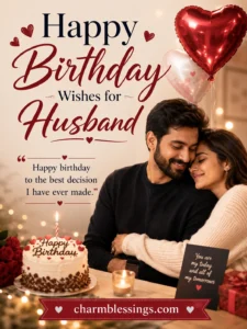 Happy Birthday Wishes and Quote for Husband image by charmblessings