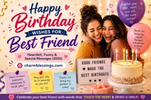 Happy Birthday Wishes for Best Friend by charmblessings.com