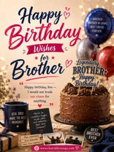 Happy Birthday Wishes for Brother by charmblessings