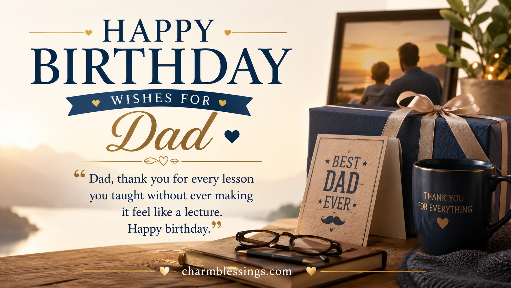 Happy Birthday Wishes for Dad by charmblessings.com