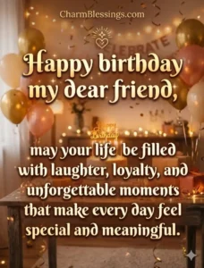 Happy Birthday Wishes for Friend charmblessings.com