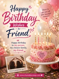Happy Birthday Wishes for best Friend image by Charmblessings