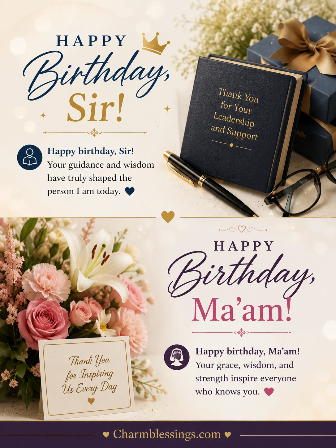 Happy Birthday Wishes for sir by charmblessings image
