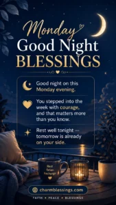 Monday Good Night Blessings image charmblessings
