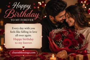 Romantic happy Birthday Wishes for Wife from Husband image by charmblessings.com