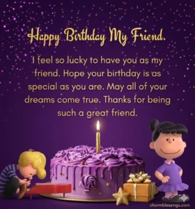 Special Happy Birthday Wishes for Friend image by charmblessings.com