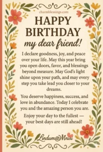 Special Happy Birthday my dear friend at charmblessings.com