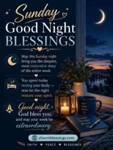 Sunday Good Night Blessings image by charmblessings