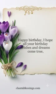 happy birthday wishes Birthday message image by charmblessings.com
