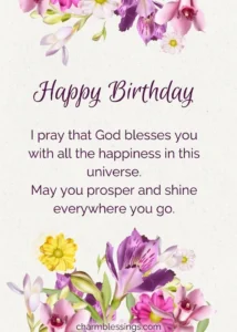short happy birthday wishes Birthday message image by charmblessings.com