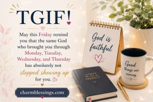 Best Good Morning Friday Blessing & Prayers, Good Morning Friday Quotes & Messages Thank God It is Friday TGIF Blessings image at charmblessings