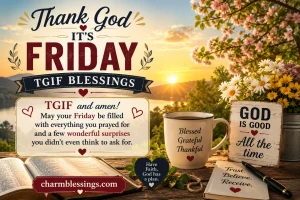 Best Good Morning Friday Blessing & Prayers, Good Morning Friday Quotes & Messages Thank God It is Friday TGIF Blessings images by charmblessings.com