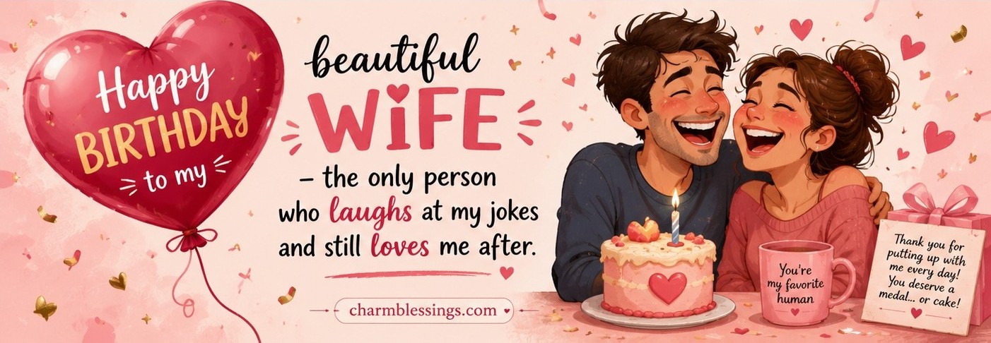 Soulmate Funny Birthday Wishes,Funny Happy Birthday Wishes for Wife, Funny Birthday Wishes for Wife from Husband by charmblessings.com, Funny birthday wish image card