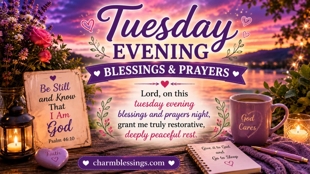 Tuesday Evening Blessings – Prayers, Quotes & Images by charmblessings.com