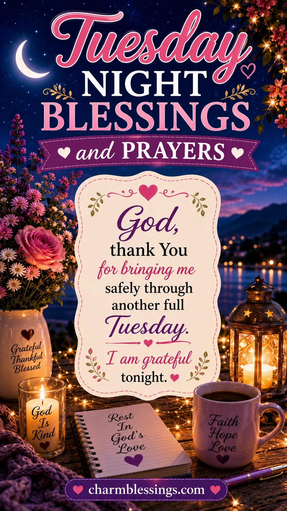 good night tuesday blessings and prayers — good night tuesday images by charmblessings.com