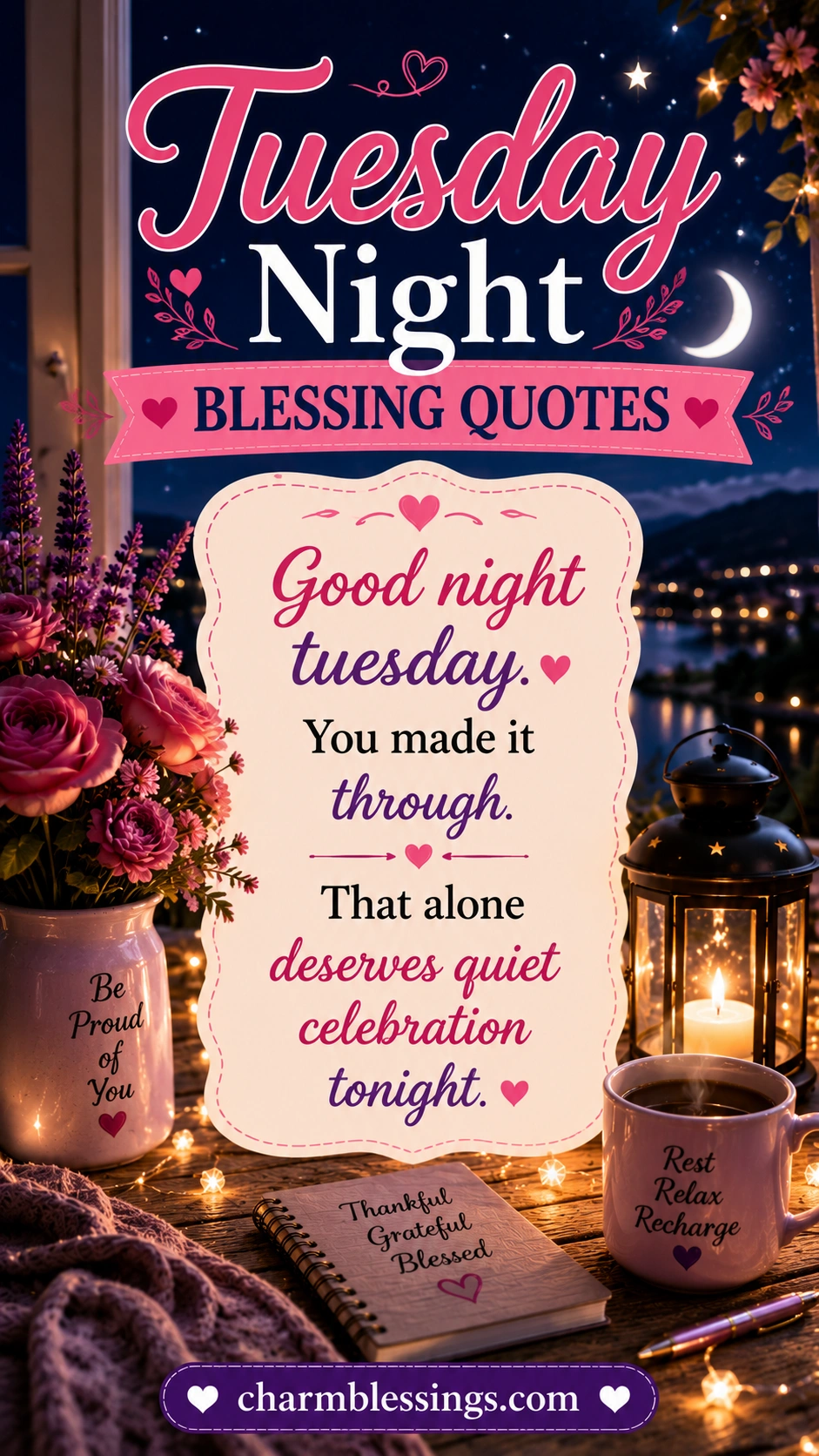 tuesday good night Quotes— good night tuesday images by charmblessings.com
