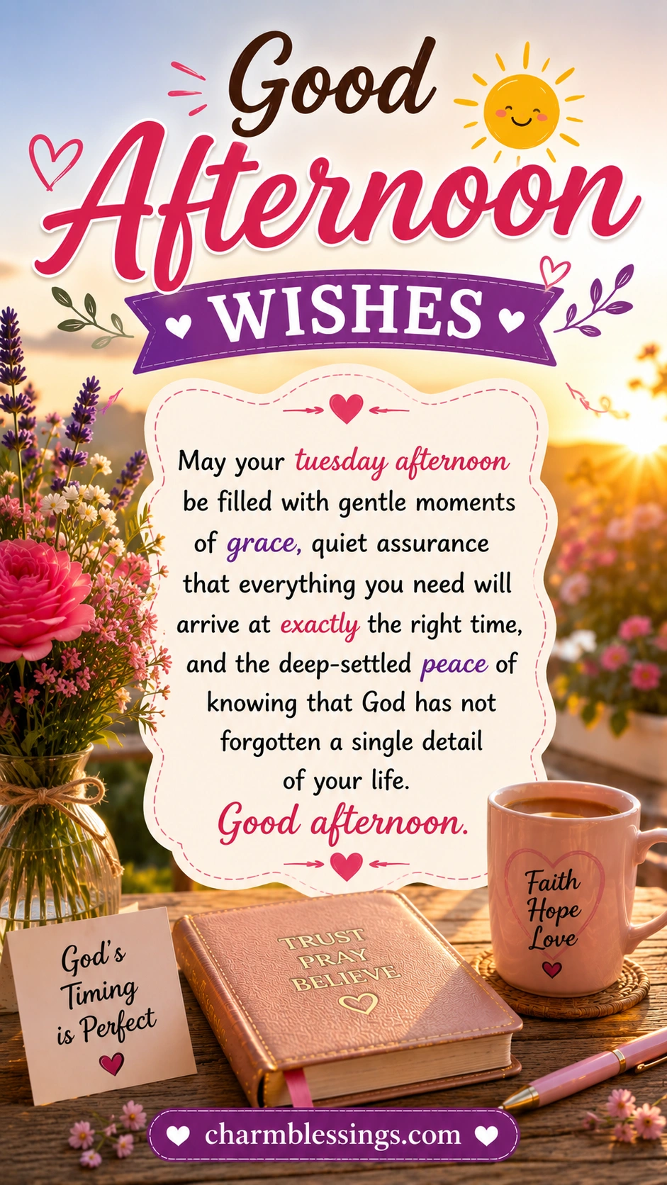 blessed tuesday afternoon, Good Afternoon Tuesday Wishes image by charmblessings.com 