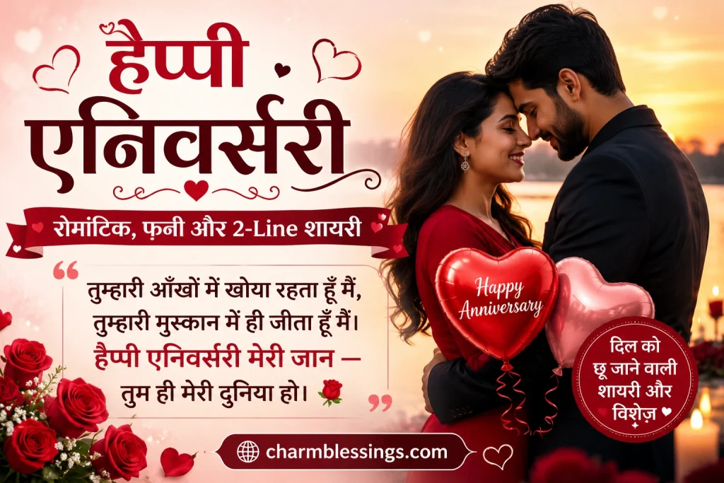 best happy anniversary wishes in hindi, happy marriage anniversary wishes in hindi and happy wedding anniversary wishes in hindi by charmblessings.com