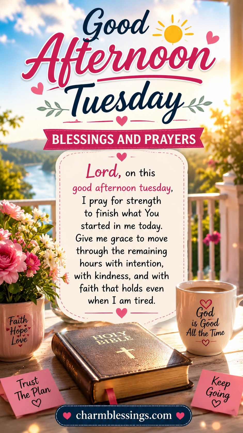 Good Afternoon Tuesday Blessings, tuesday afternoon blessings images by charmblessings.com