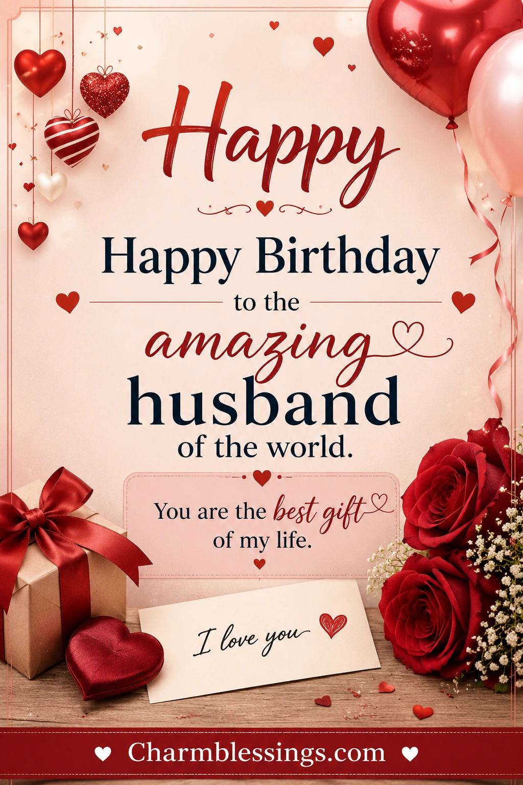 Heart Touching Birthday Wishes for Husband by charmblessings.com