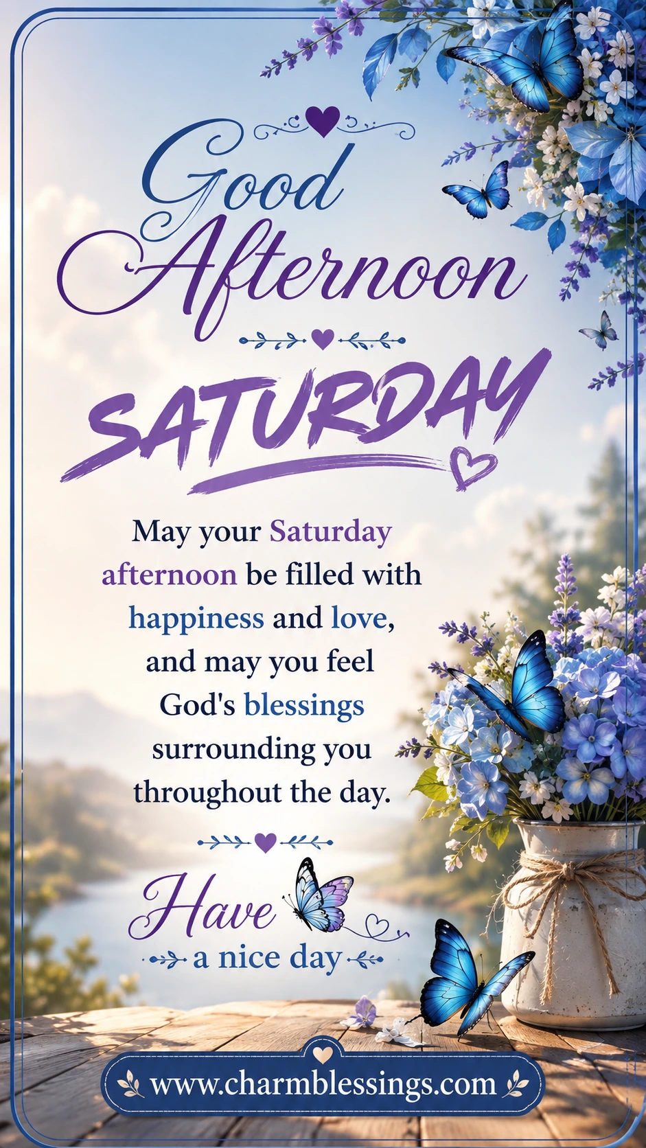 Beautiful Good Afternoon Saturday Blessings