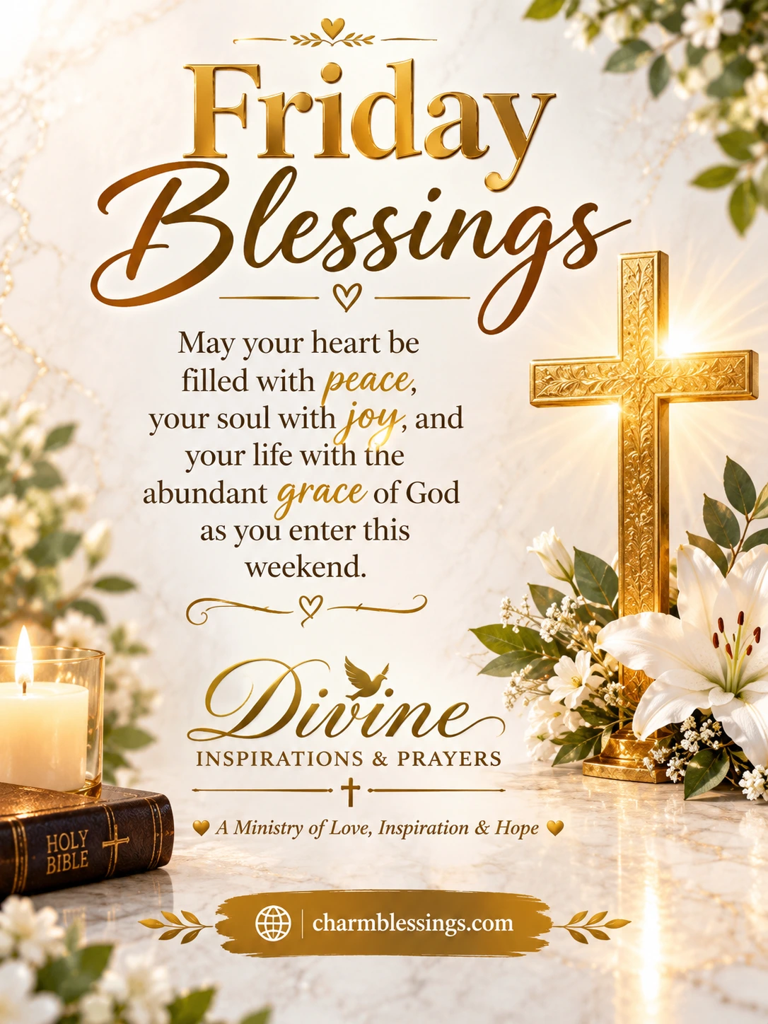 Friday Blessings With Bible Verses Image | God's Blessing and Peace 