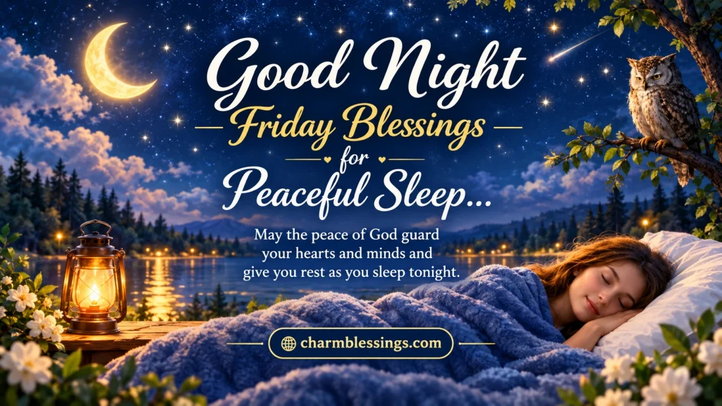 Good Night Friday Blessings Image | Friday Good Night Prayers Image
