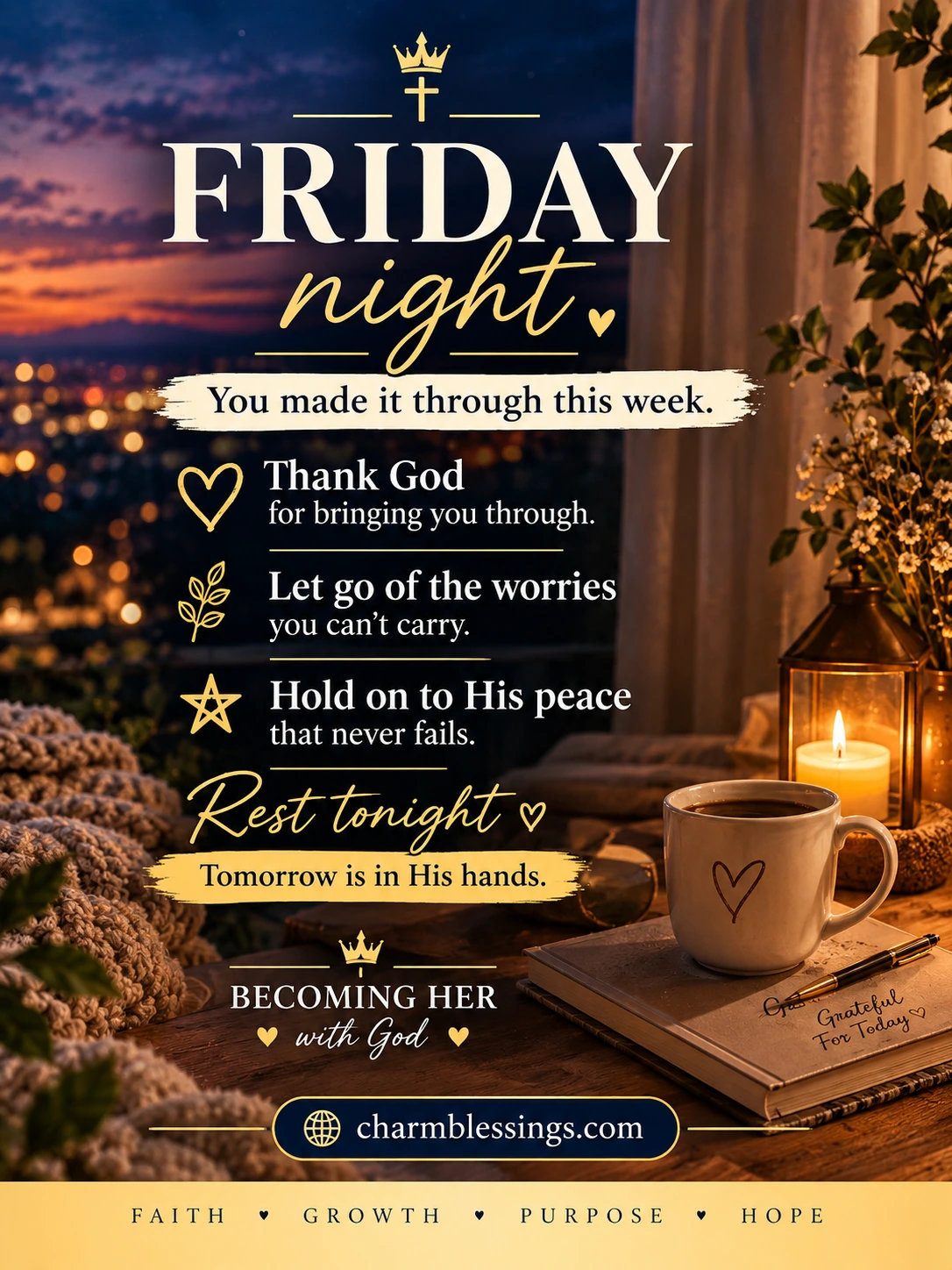 Good Night Friday Wishes & Messages