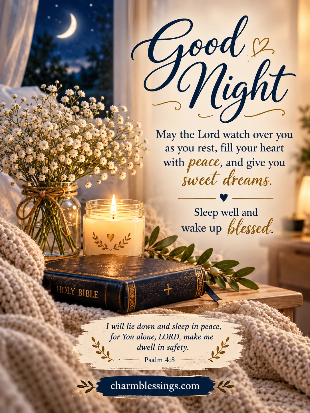 Good Night Prayers for Peaceful Sleep image