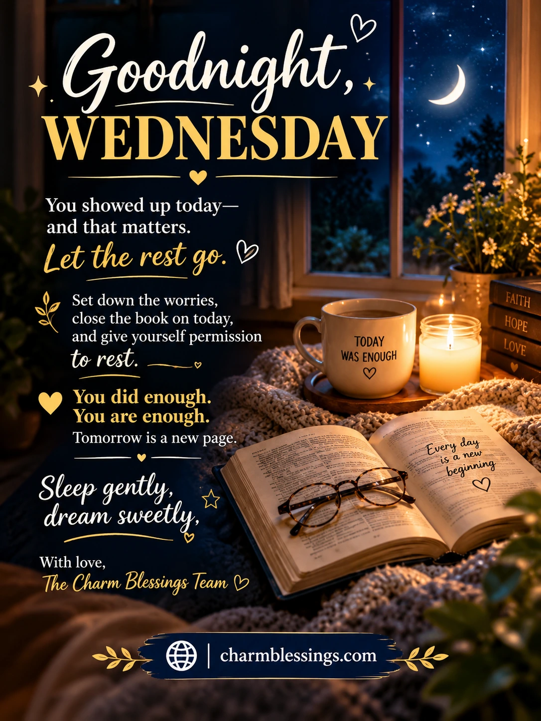 Good Night Wednesday Blessings Image