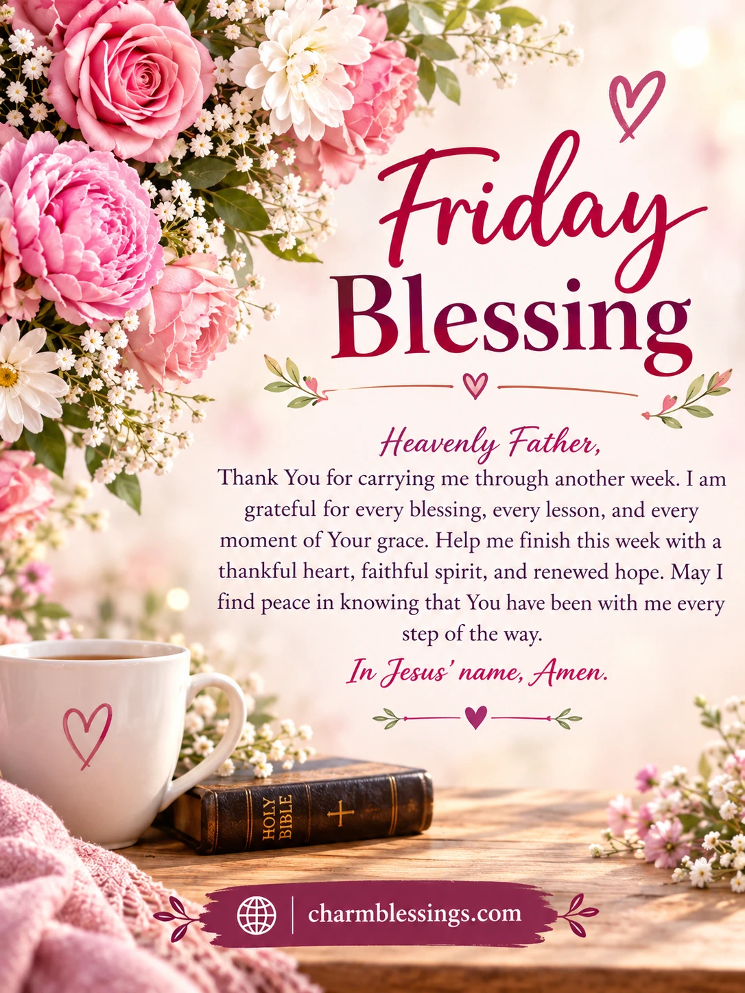 Inspirational Friday Blessings image | Friday Prayers image by charmblessings