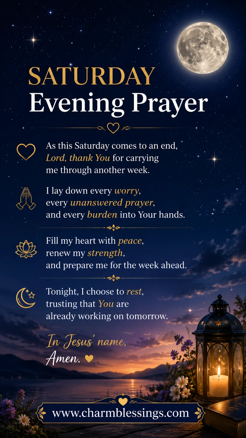 Peaceful Saturday Good Evening Blessings