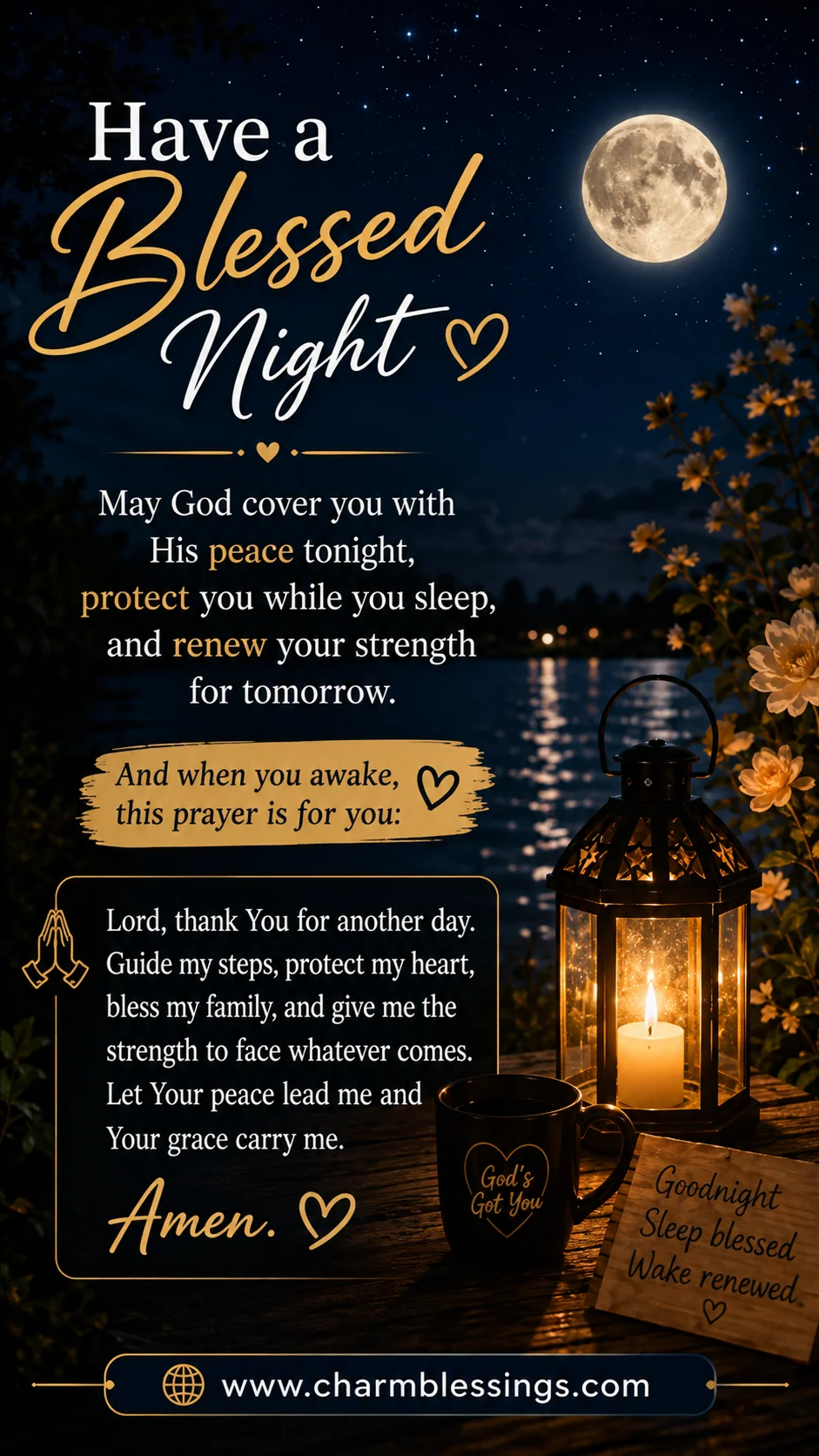 Saturday Good Night Prayer for Peace