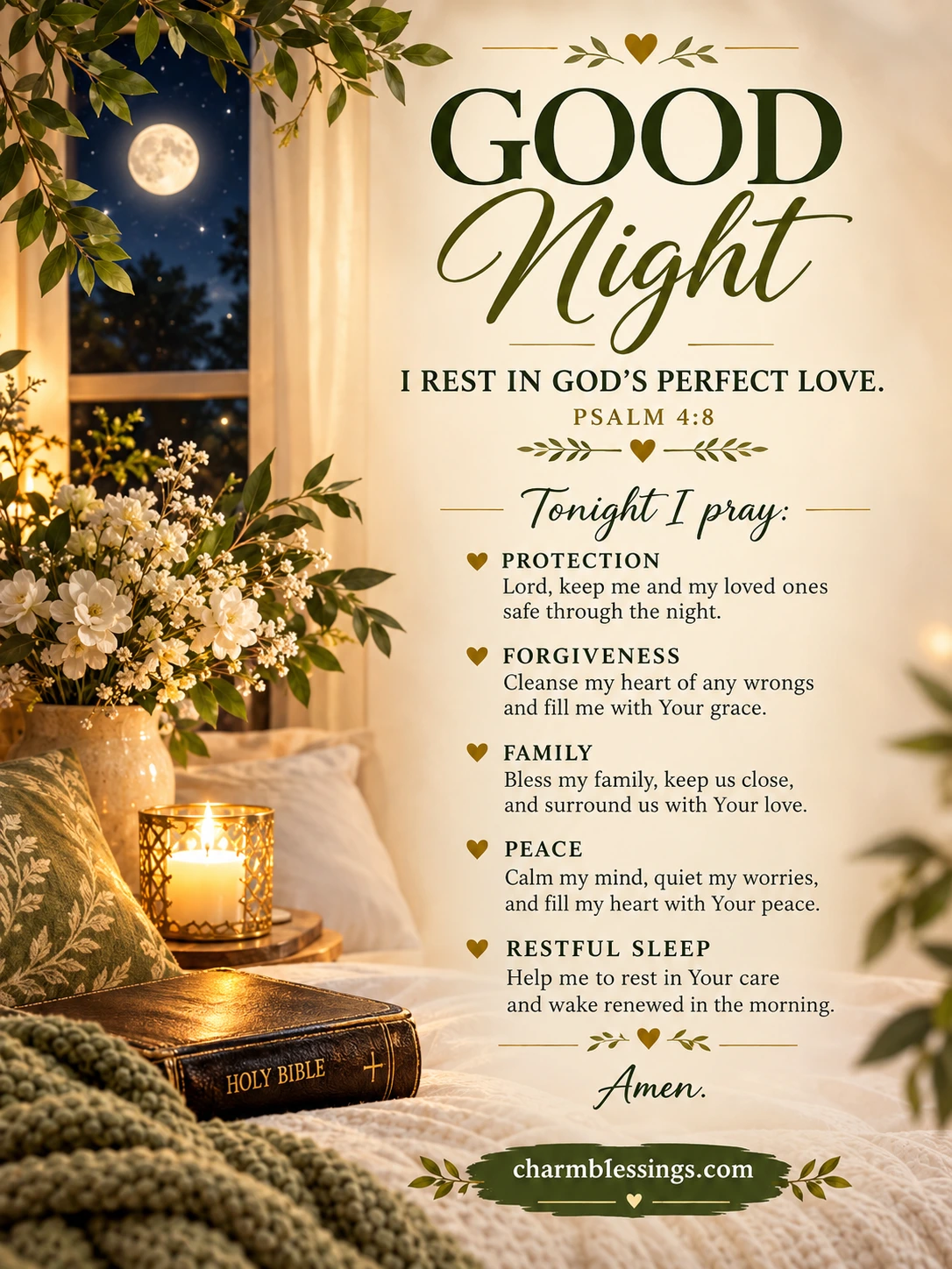Spiritual Good Night Prayers image
