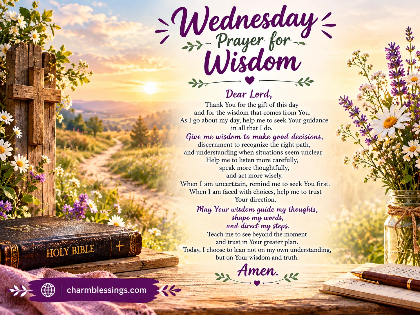 Wednesday Prayers image for wisdom