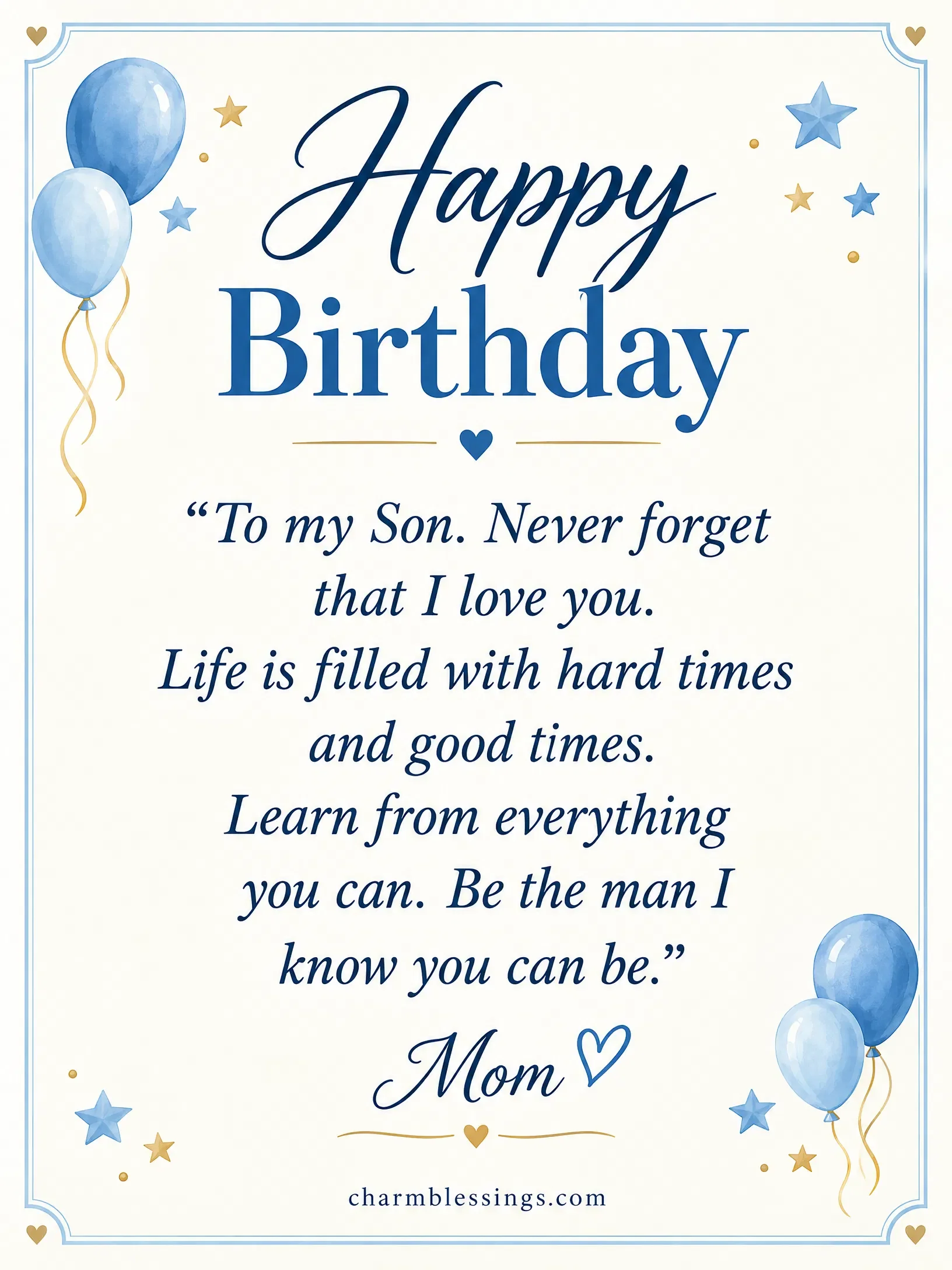 Birthday Wishes for Your Grown Son image by charmblessings