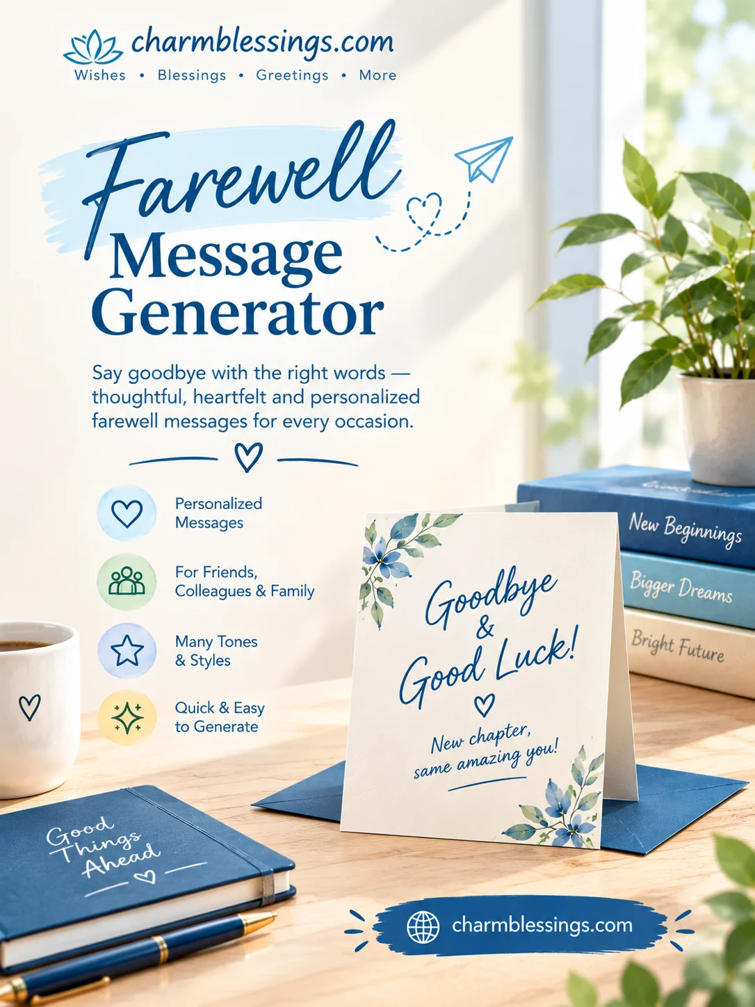 Farewell Blessings Generator by charmblessings
