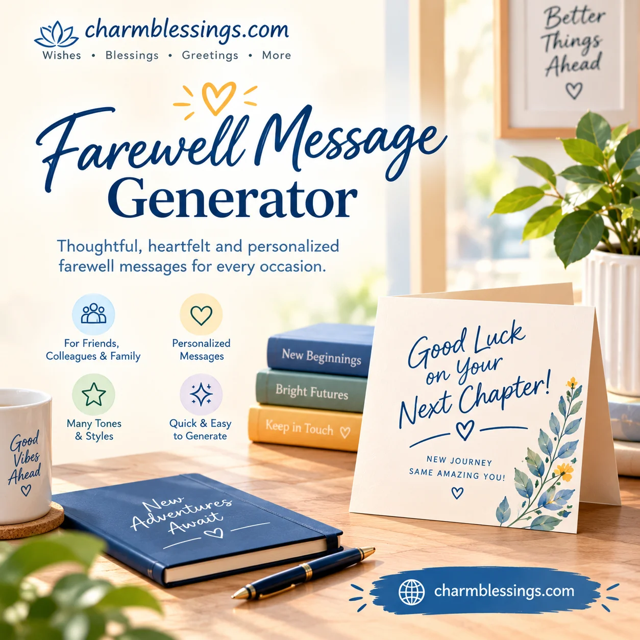 Farewell MEssage & Greetings Generator by charmblessings