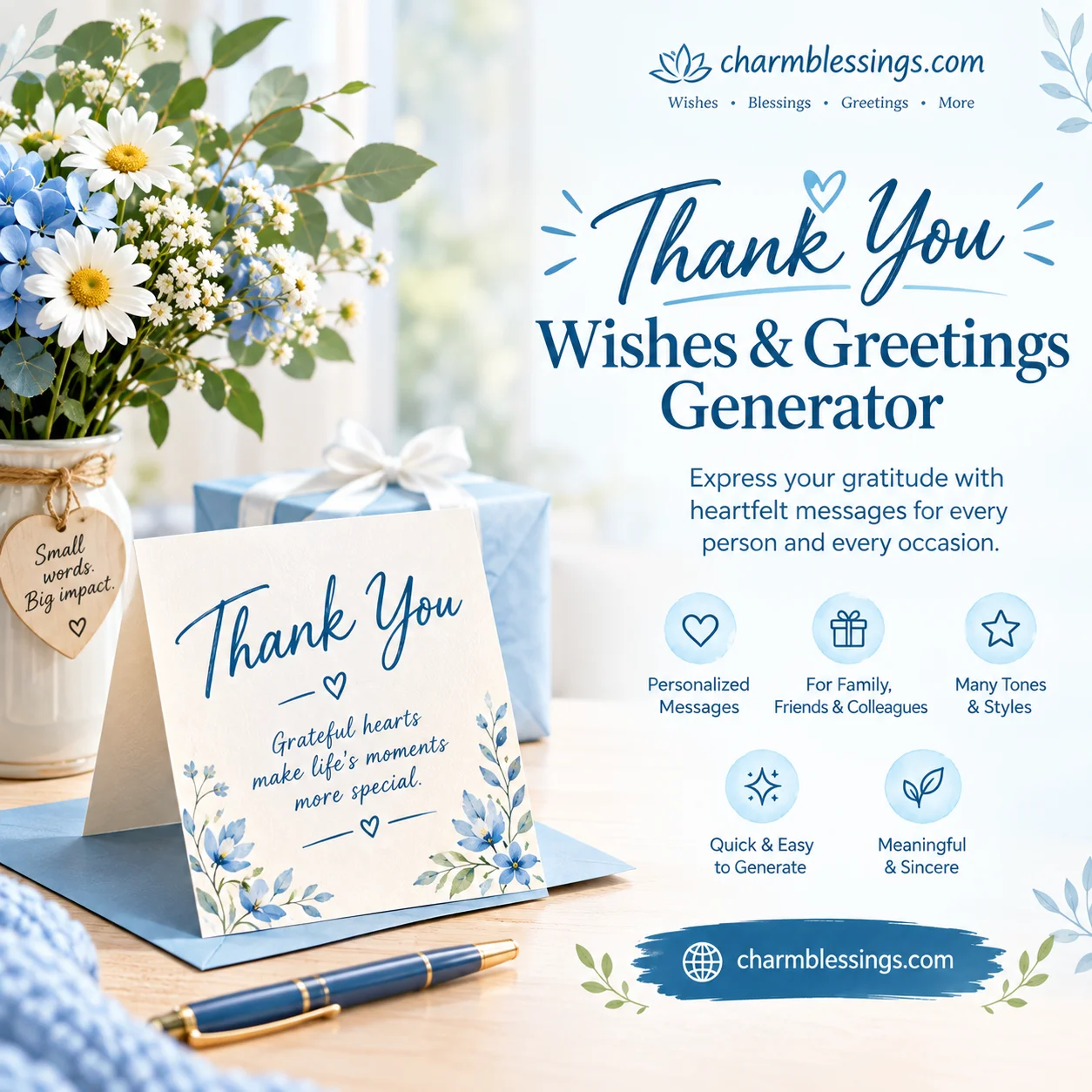 Free Thank You Wishes & Blessings Generator
