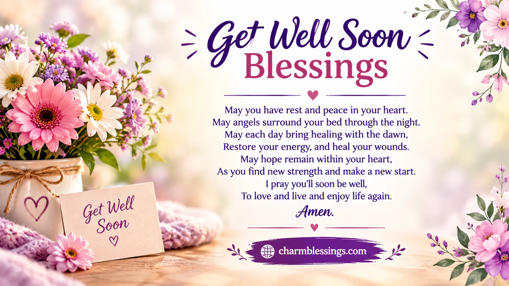 Get Well Soon Blessings image charmblessings