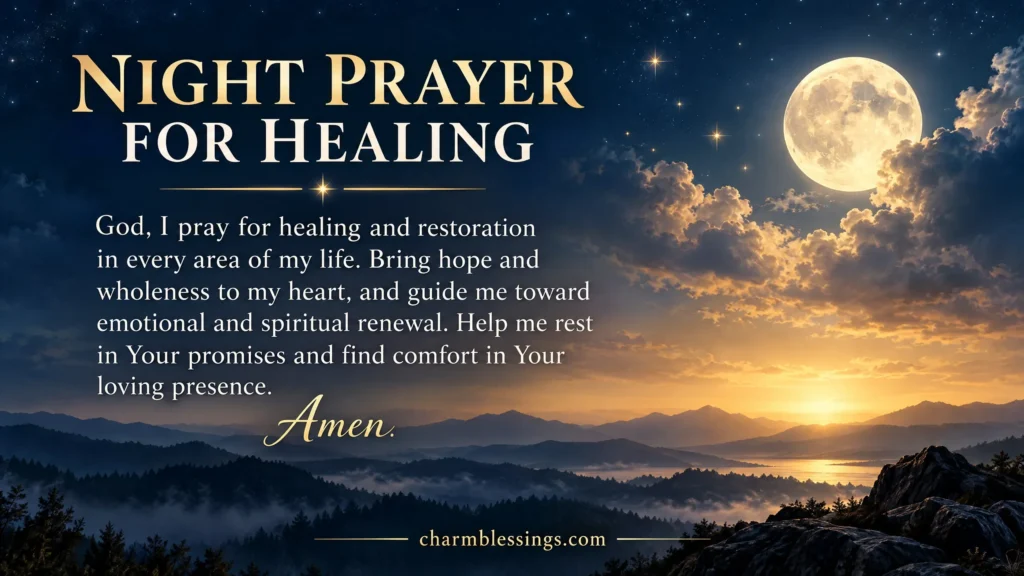 Good Night Healing Prayers & Blessings for Peace image by charmblessings