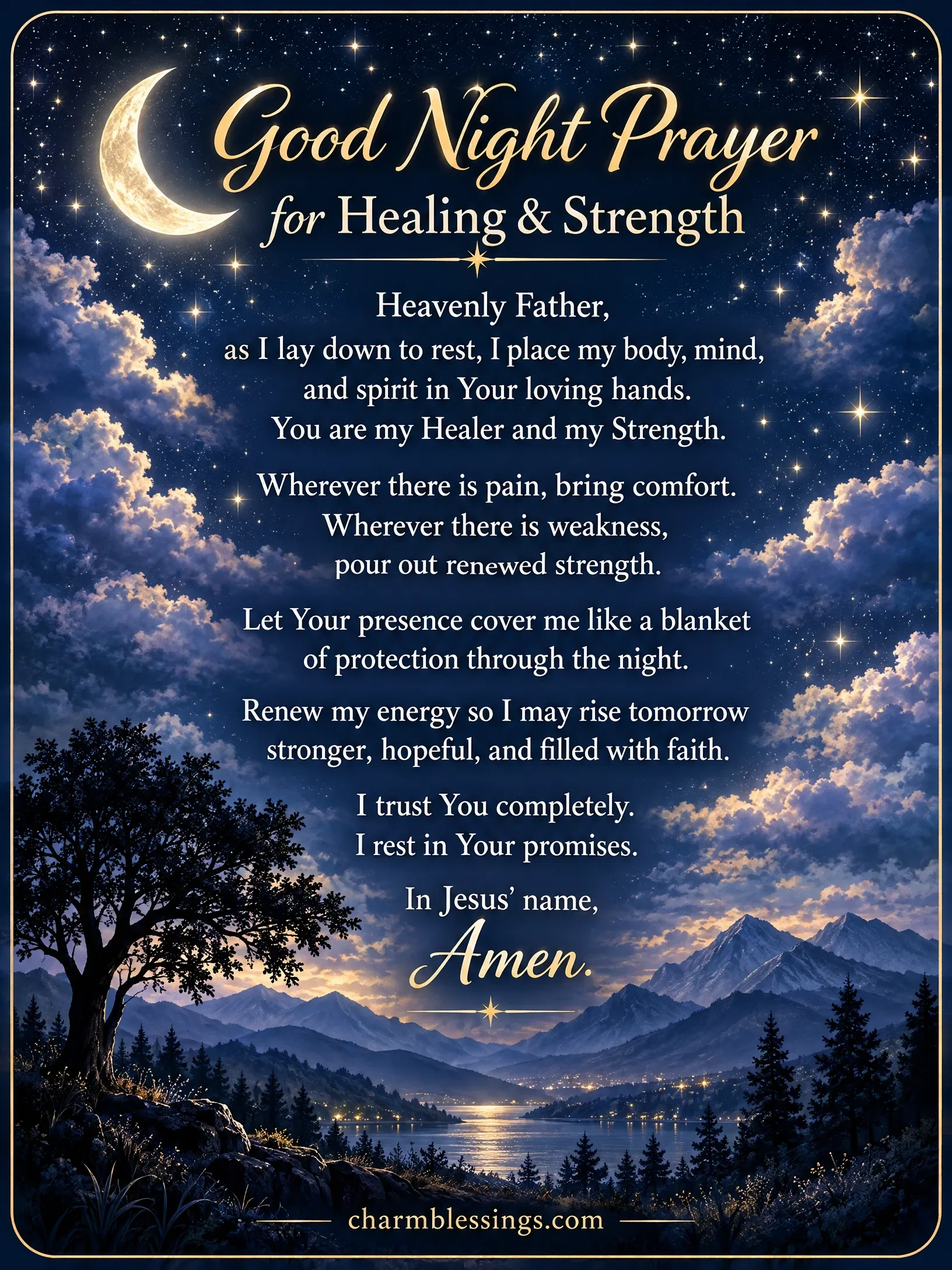Heartfelt Night Healing Prayers image by charmblessings