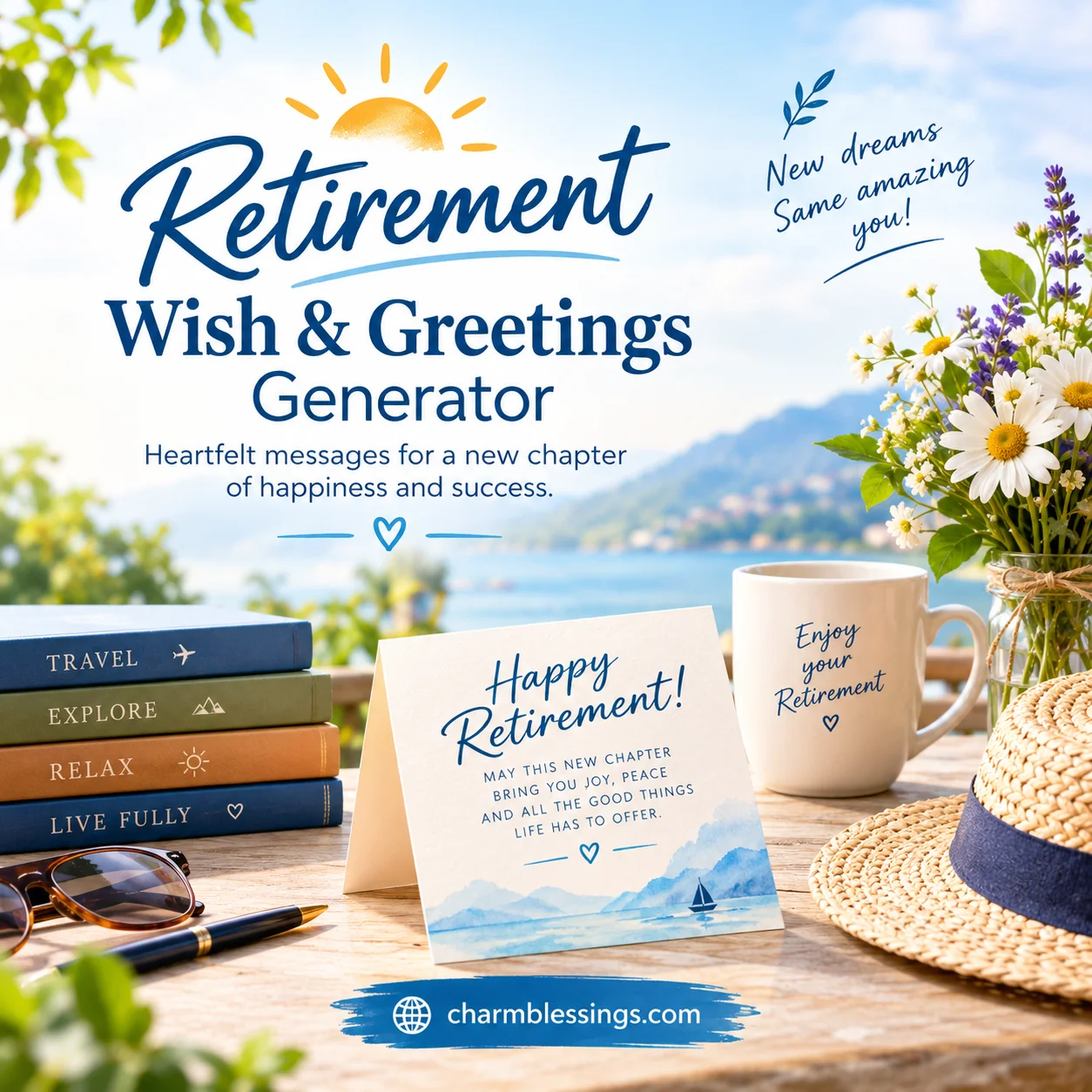Free Retirement Blessings Generator by charmblessings